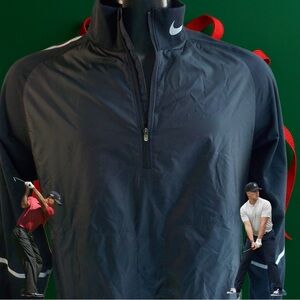 Like New Nike Golf Black Windbreaker Jacket - Large